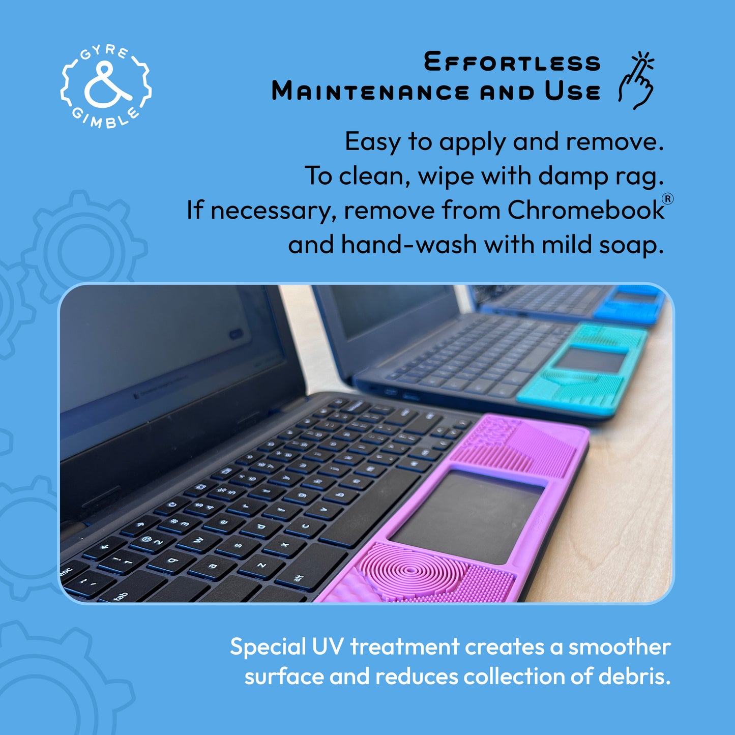 Student Laptop Gidget | Silicone Sensory Mat that Fits Most Student Chromebooks