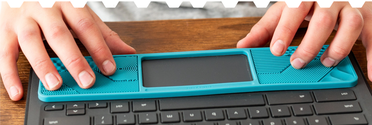 Student Laptop Gidget | Silicone Sensory Mat that Fits Most Student Chromebooks
