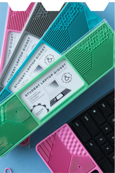 Student Laptop Gidget | Silicone Sensory Mat that Fits Most Student Chromebooks